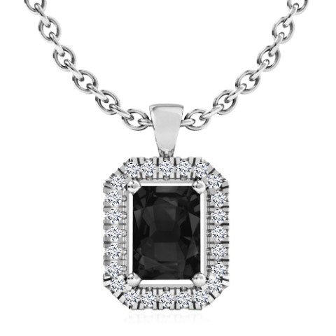 תליון יהלום שחור אמרלד