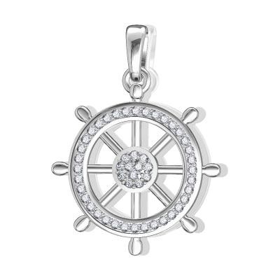 שרשרת לגבר עוגן יהלומים שחורים