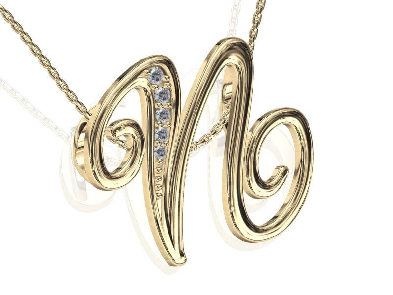 תליון יהלומים מעוצב