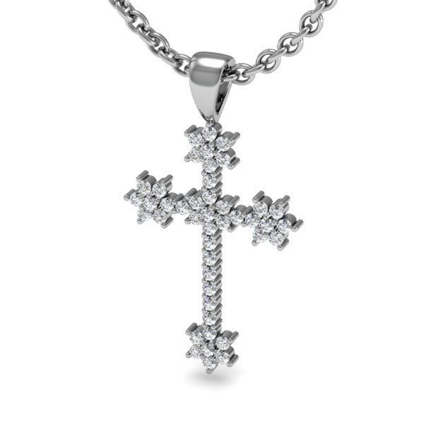 תליון צלב מעוצב Gold Cross Pendant