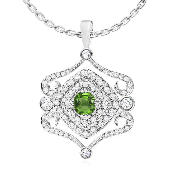 אמרלד ברקת תליון זהב