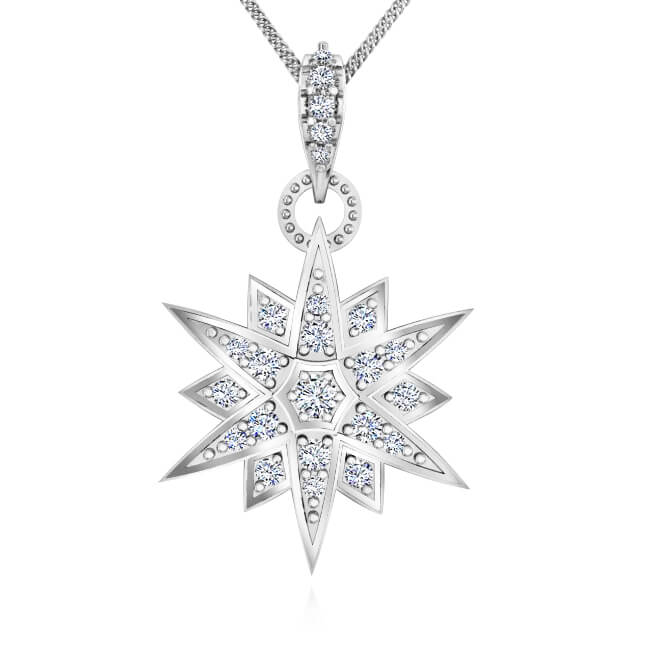 תליון יהלומים מעוצב