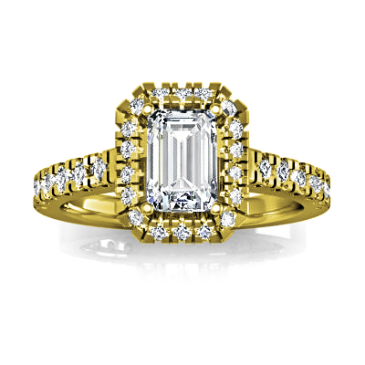 טבעת אירוסין יהלום מרובע