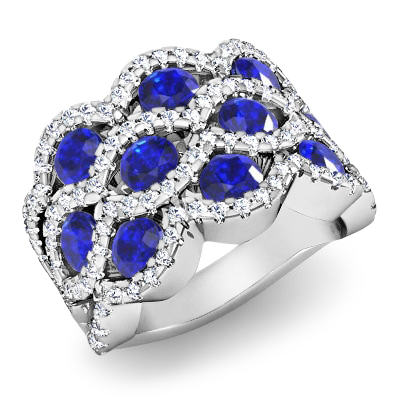 ספיר בטבעת זהב