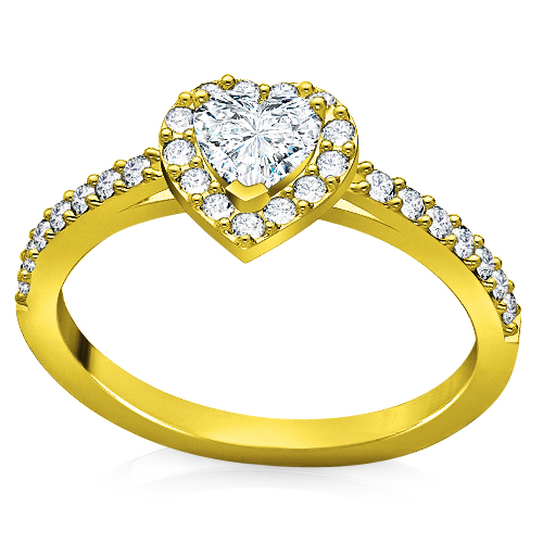 טבעות אירוסין לב