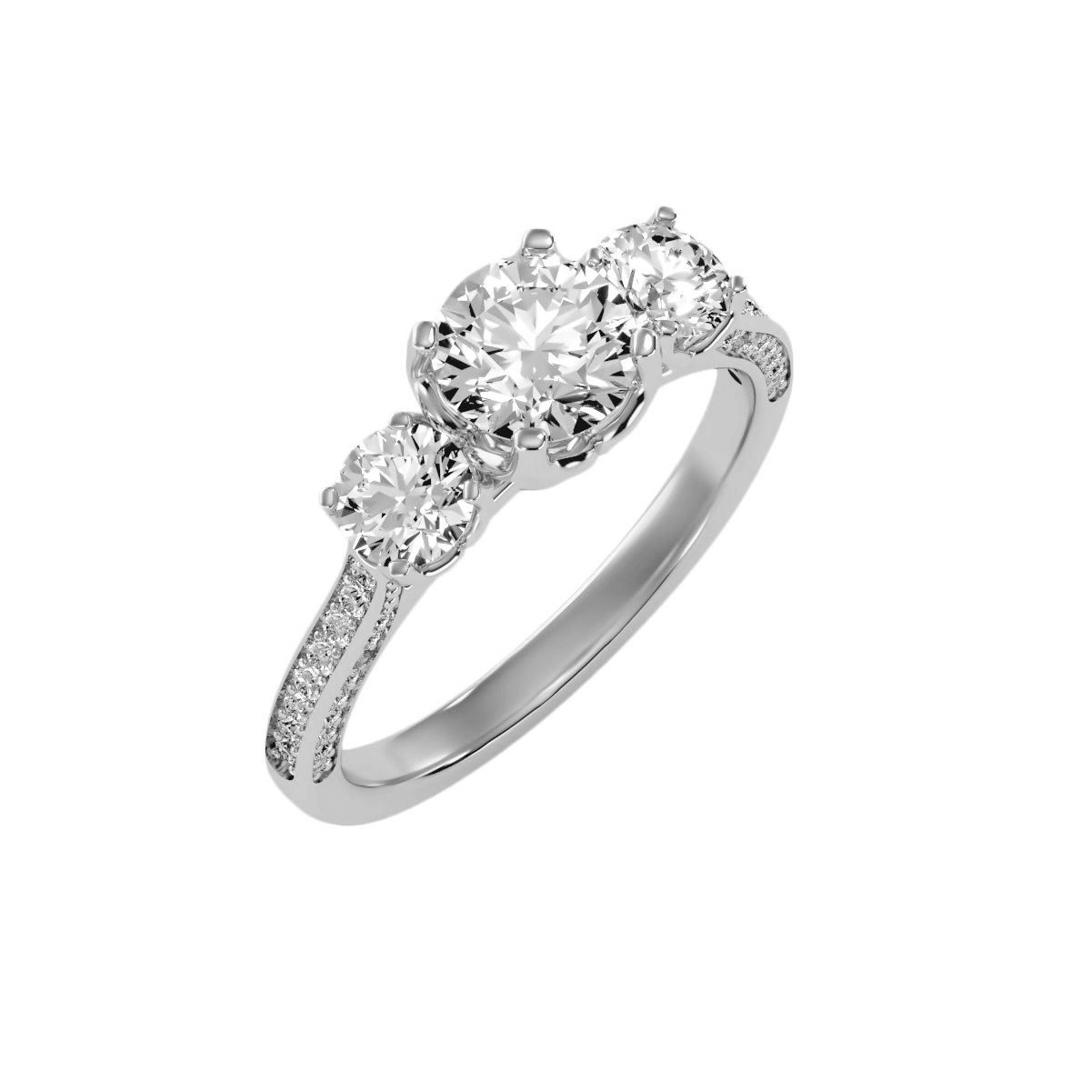 טבעת טריפל יוקרתית ומרשימה לאישה