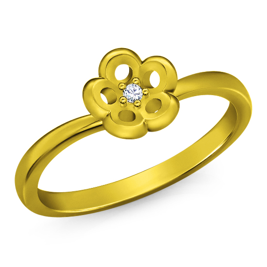 טבעת זהב עדינה