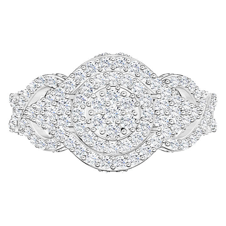 טבעת יהלומים מרשימה לאישה