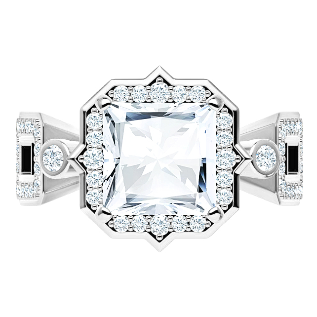 טבעת יהלומים בעיצוב וינטג'