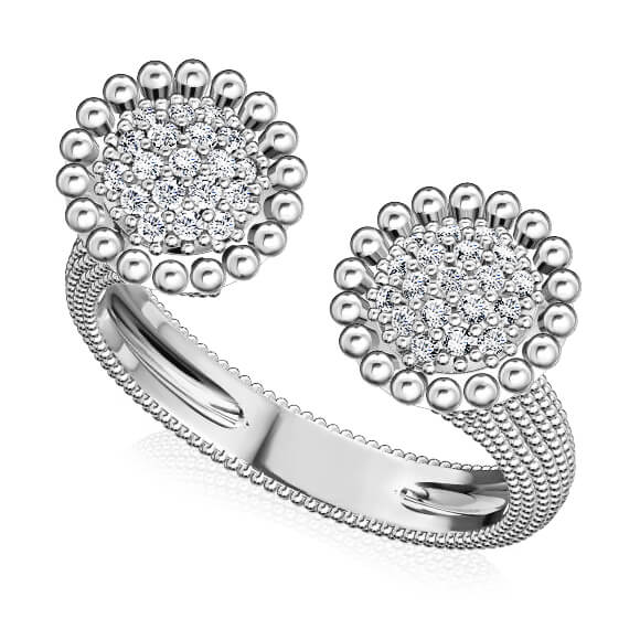 טבעת יהלומים מרשימה לאישה