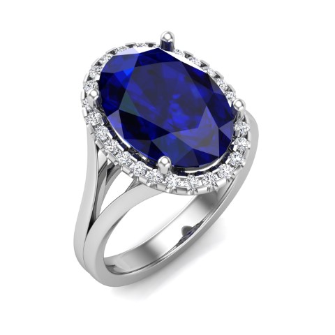 טבעת אבן חן אובל גדולה