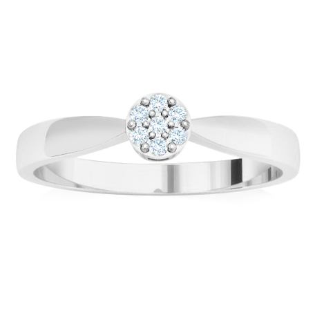 טבעת יהלומים עדינה