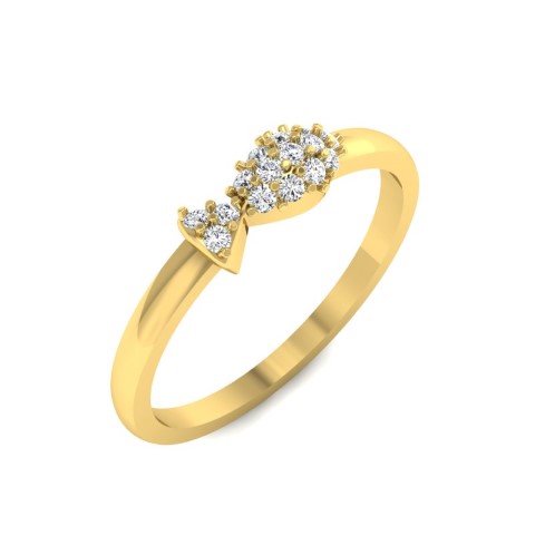 טבעת בעיצוב דג משובצת יהלומים