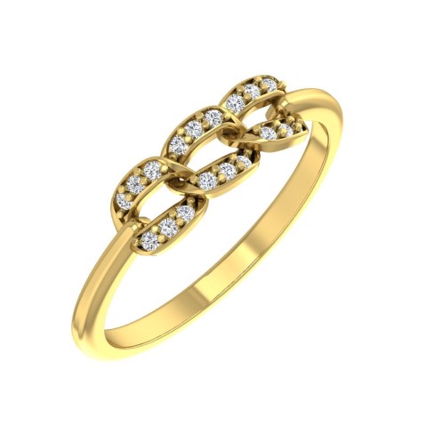 טבעת גורמט עדינה משובצת יהלומים