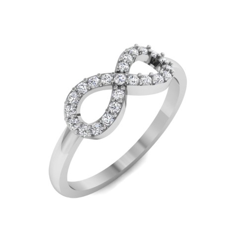 טבעת זהב אינפיניטי משובצת יהלומים