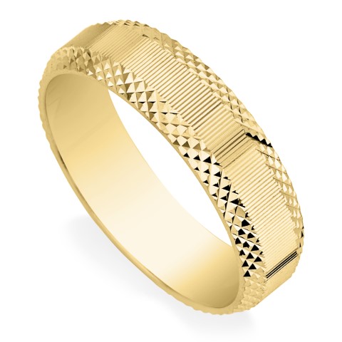 טבעת זהב צהוב לגבר