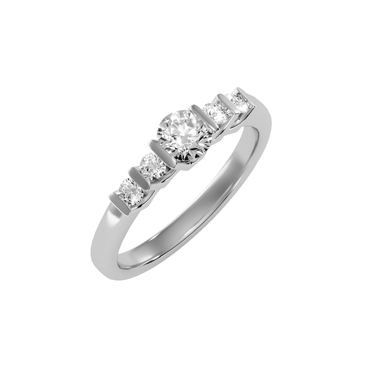 טבעת אירוסין זהב לבן 