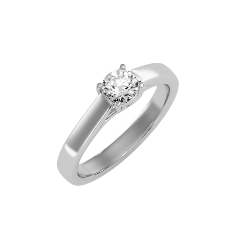 טבעת בעיצוב סוליטר ובשיבוץ יהלומים לאישה