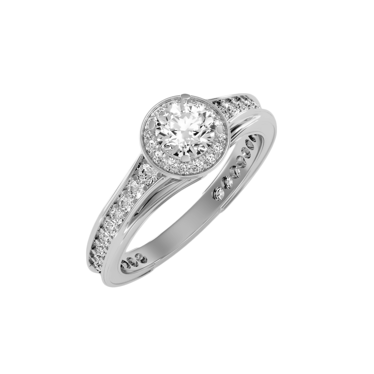 טבעת אירוסין יוקרתית משובצת יהלומים- טבעת HOLO