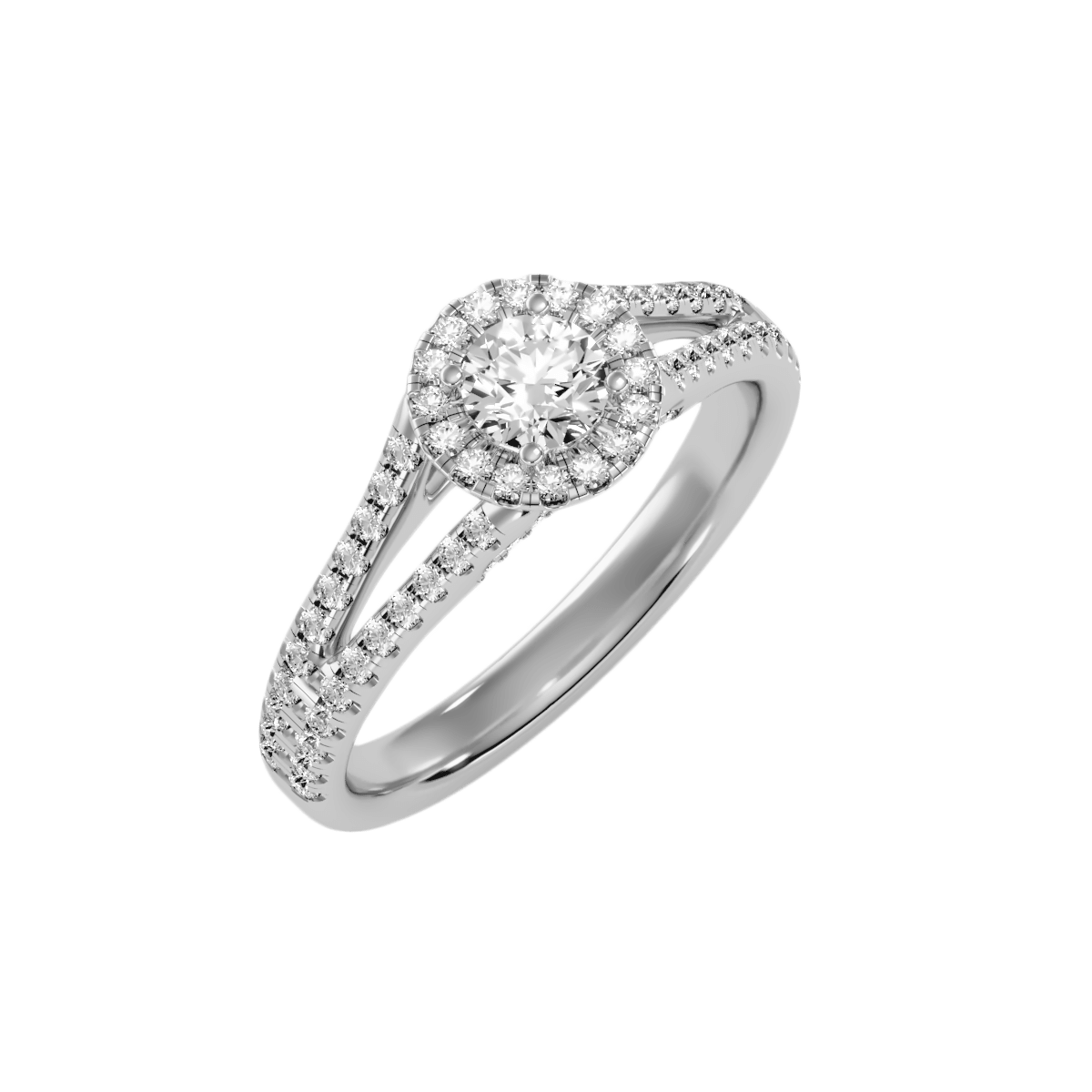 טבעת אירוסין HOLO מעוצבת משובצת יהלומים לאישה