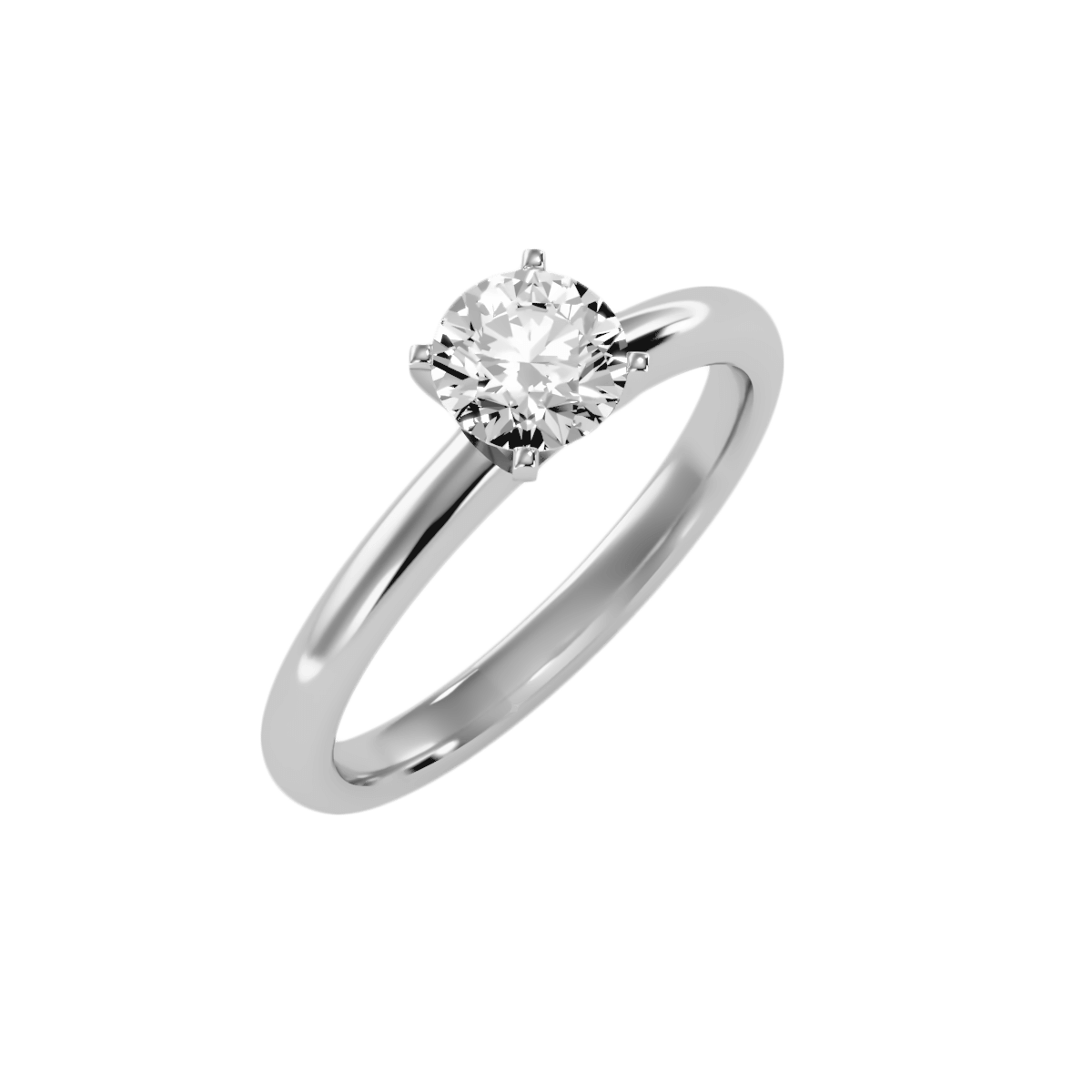 טבעת אירוסין יהלום אחד לאישה