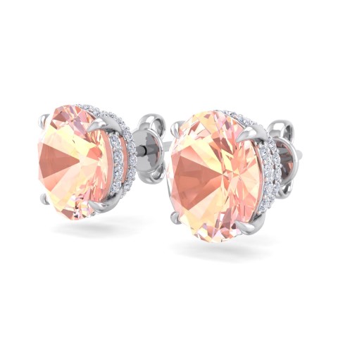 עגילי סוליטר לאישה