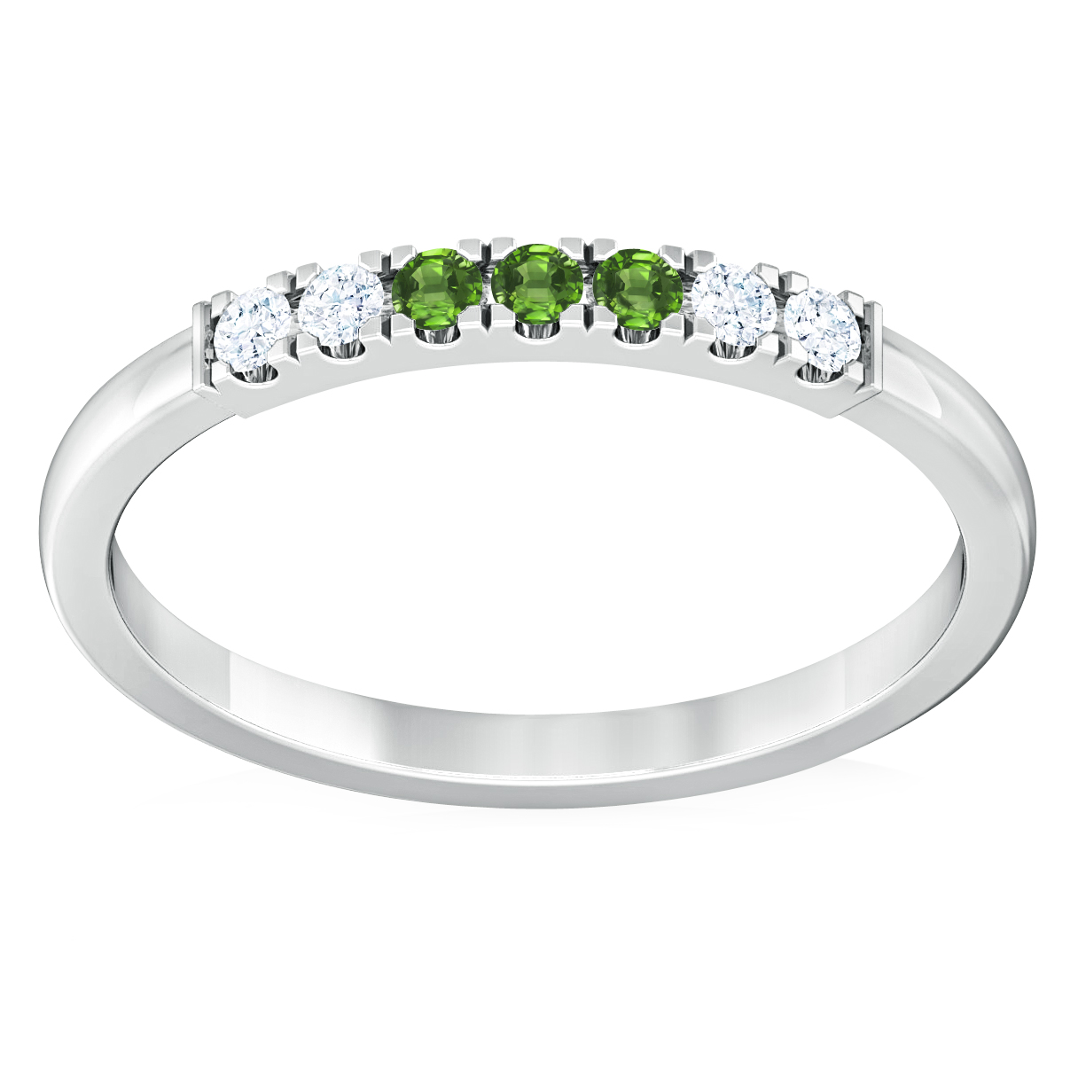 טבעת אינפיניטי עם יהלומים ואבני חן