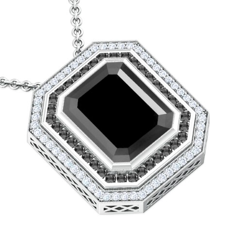 תליון יהלום שחור לאישה
