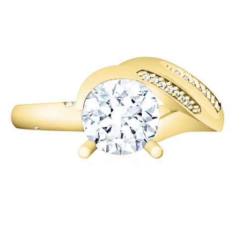 טבעת יהלום 1 קראט