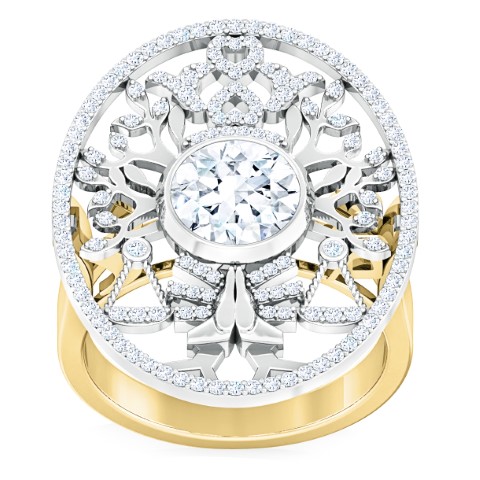 טבעת יהלומים דקה