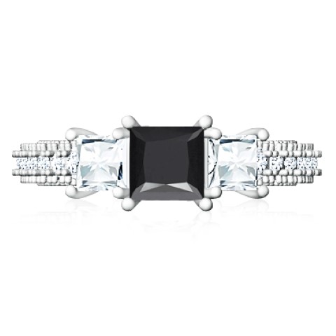 טבעת יהלום שחור לאישה