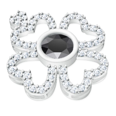 תליון יהלום שחור לאישה