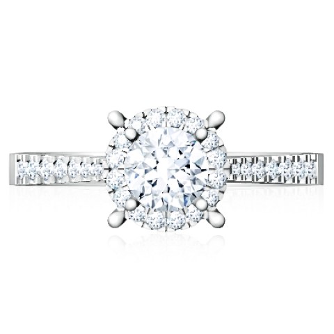 טבעת זהב אדום מעוצבת עם יהלומים