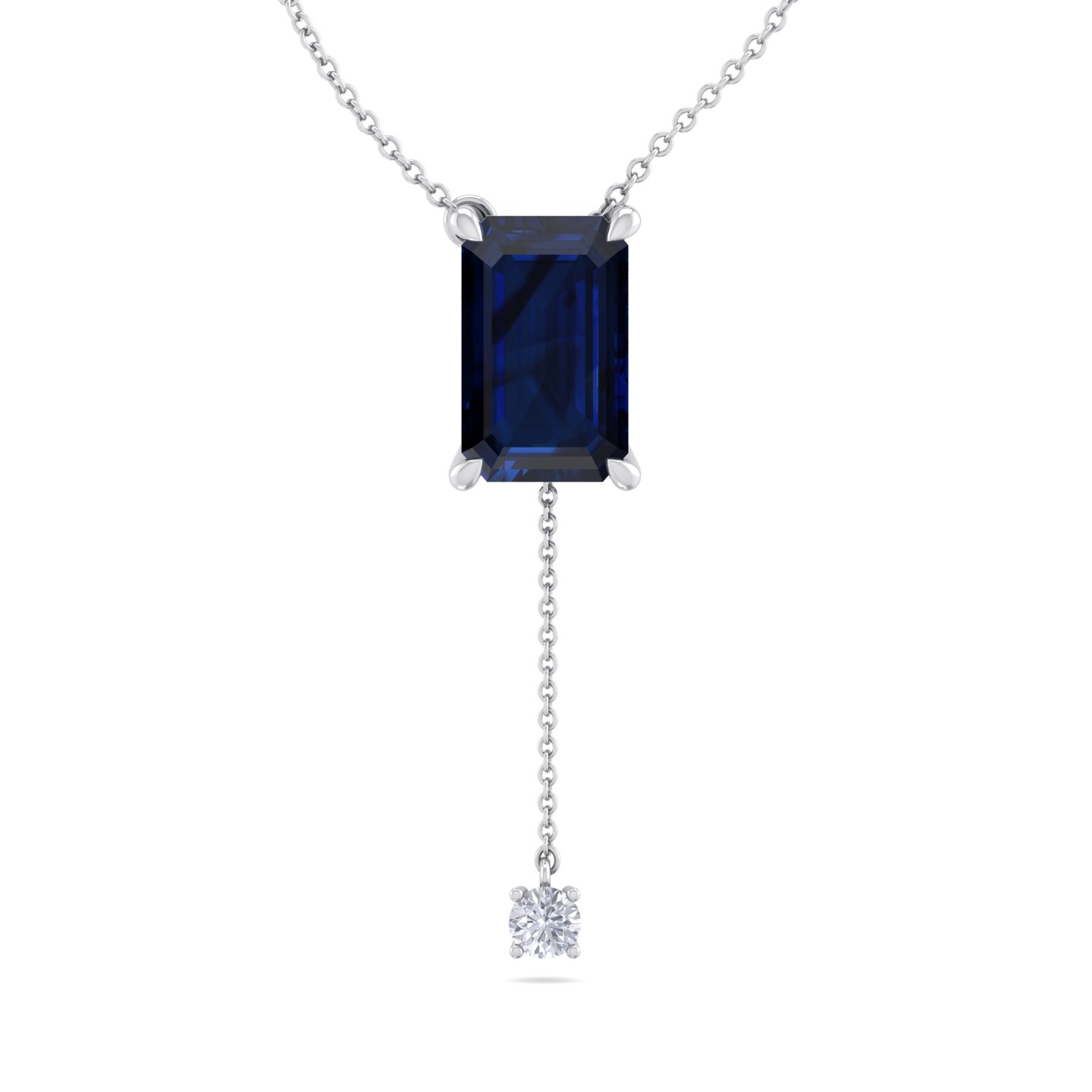 תליון אבן חן אמרלד עם יהלום