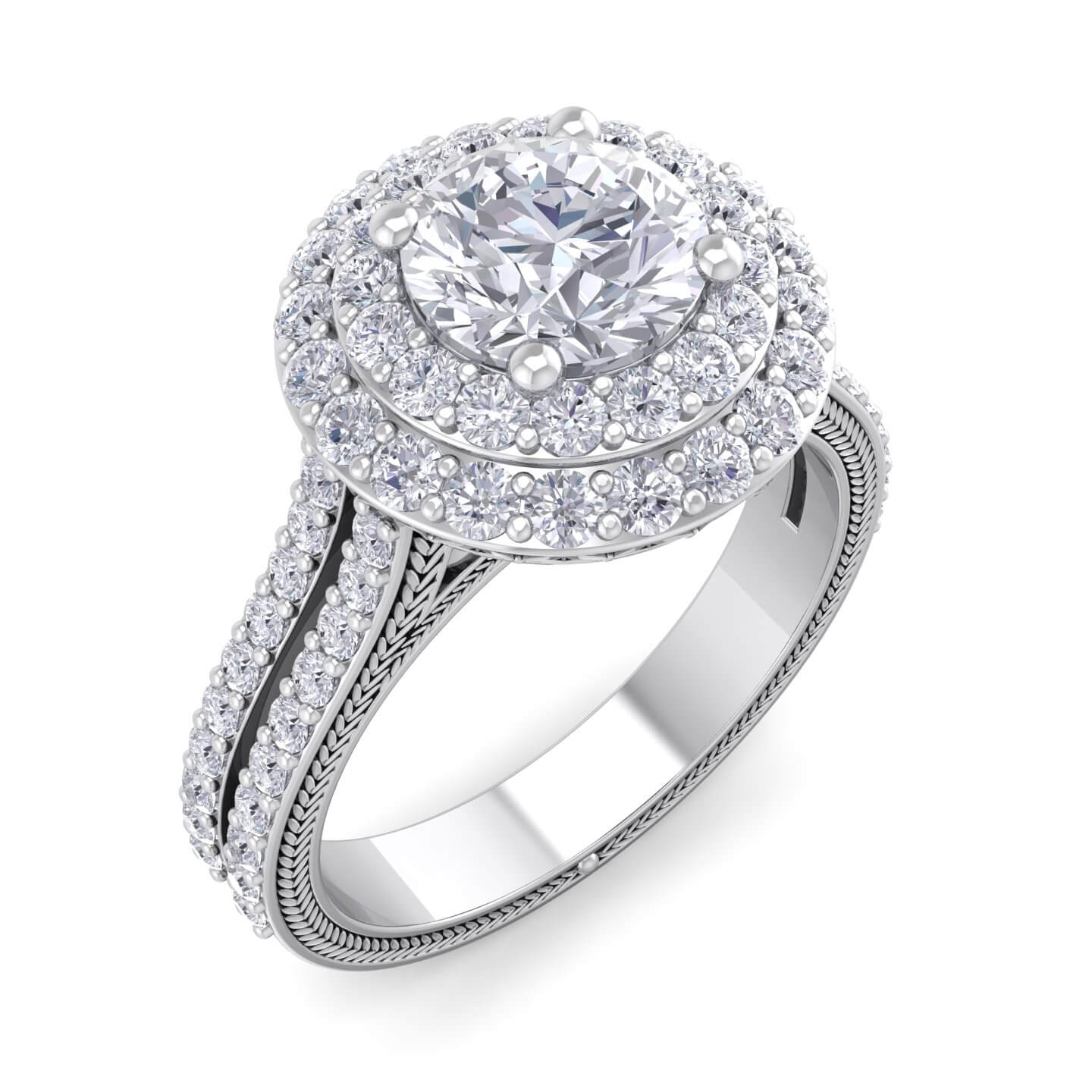 טבעת יהלומים הולו 