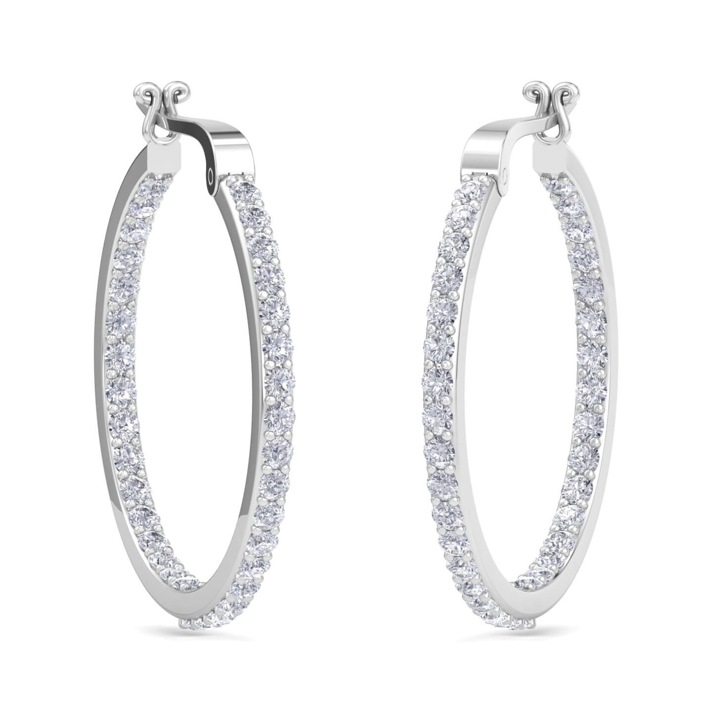 עגיל יהלום לבן