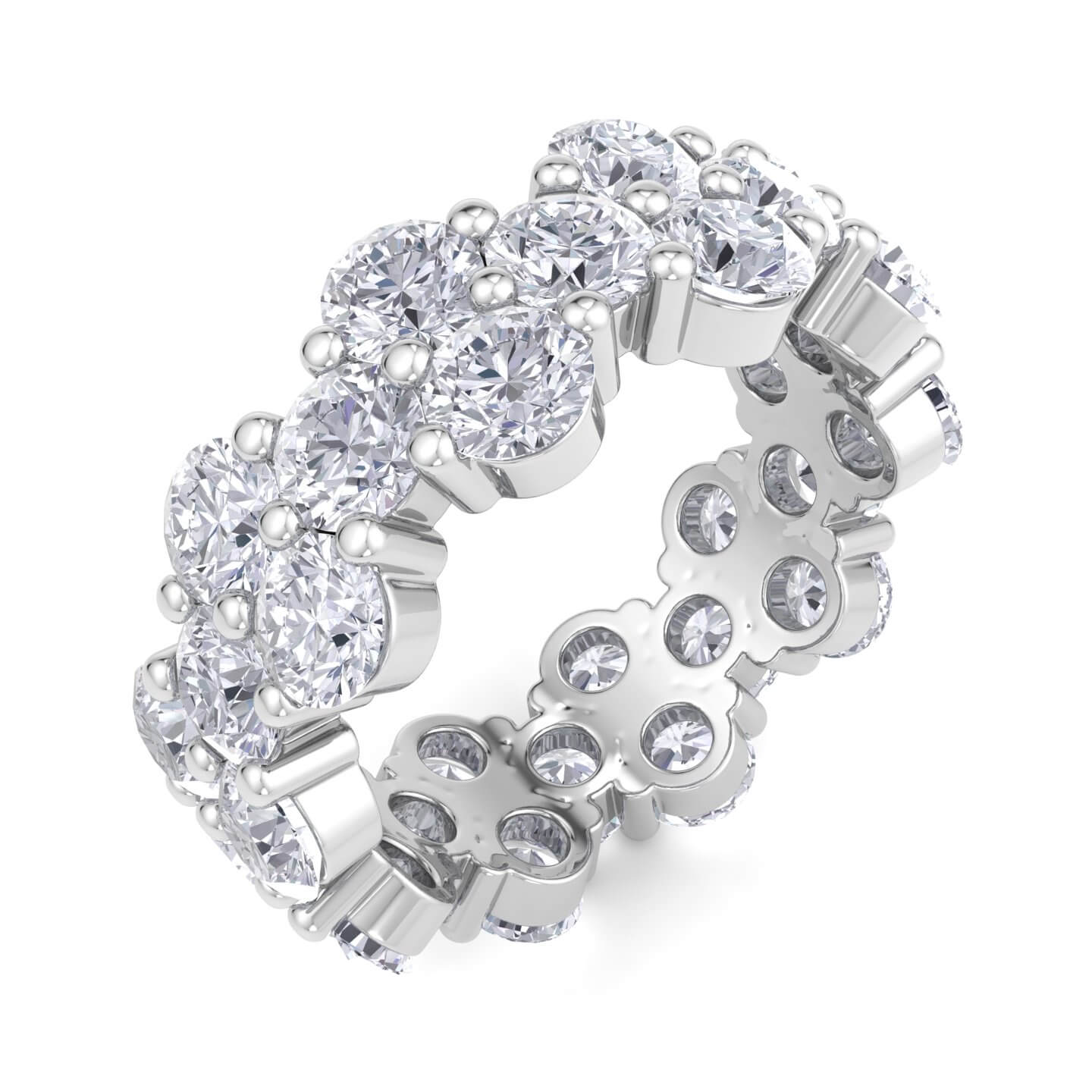 טבעת יהלומים משובצת