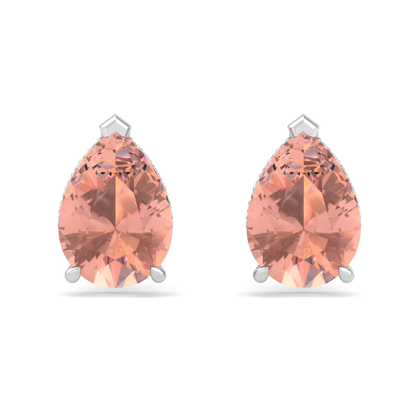 עגיל יהלומים עם אבני חן