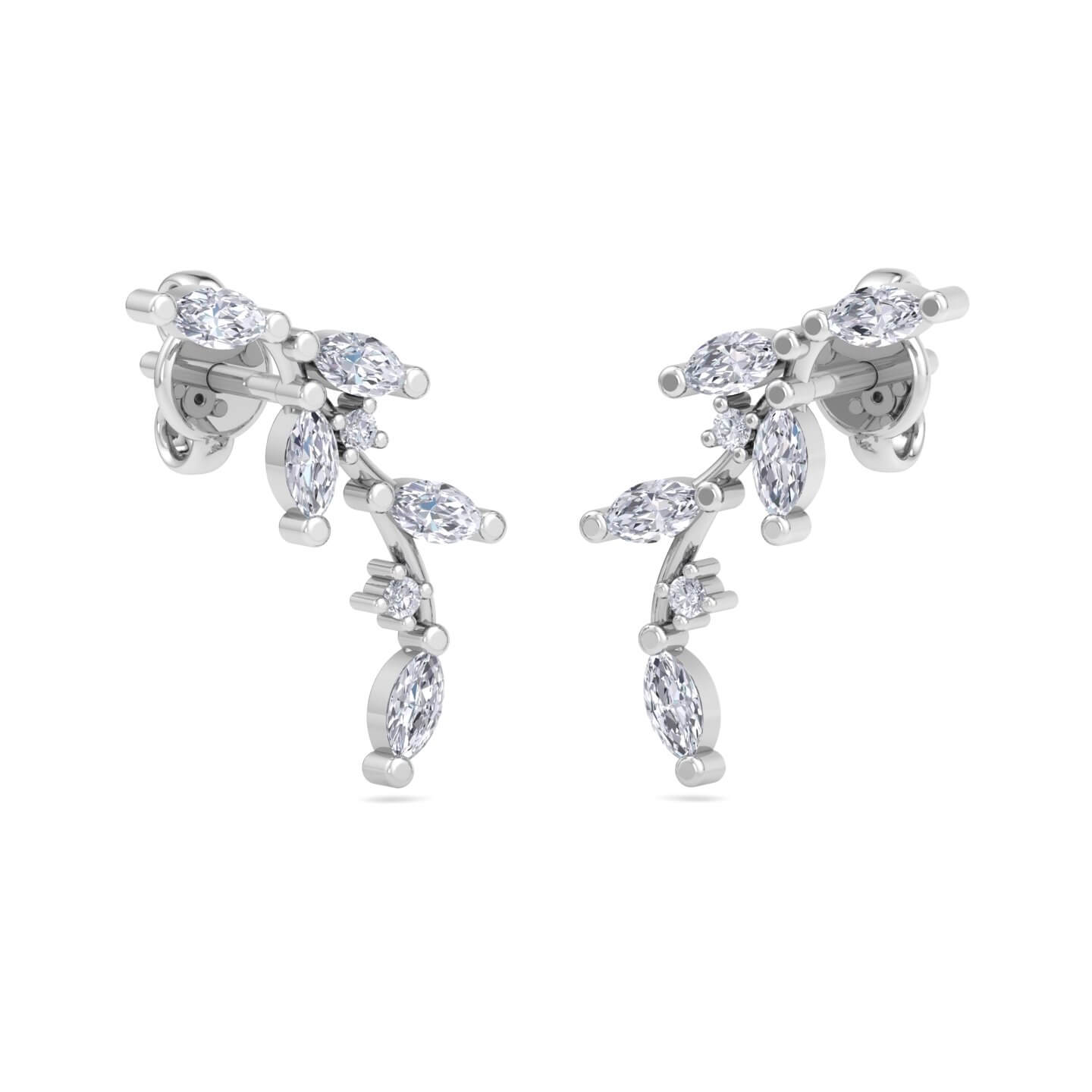 עגיל יהלום לבן