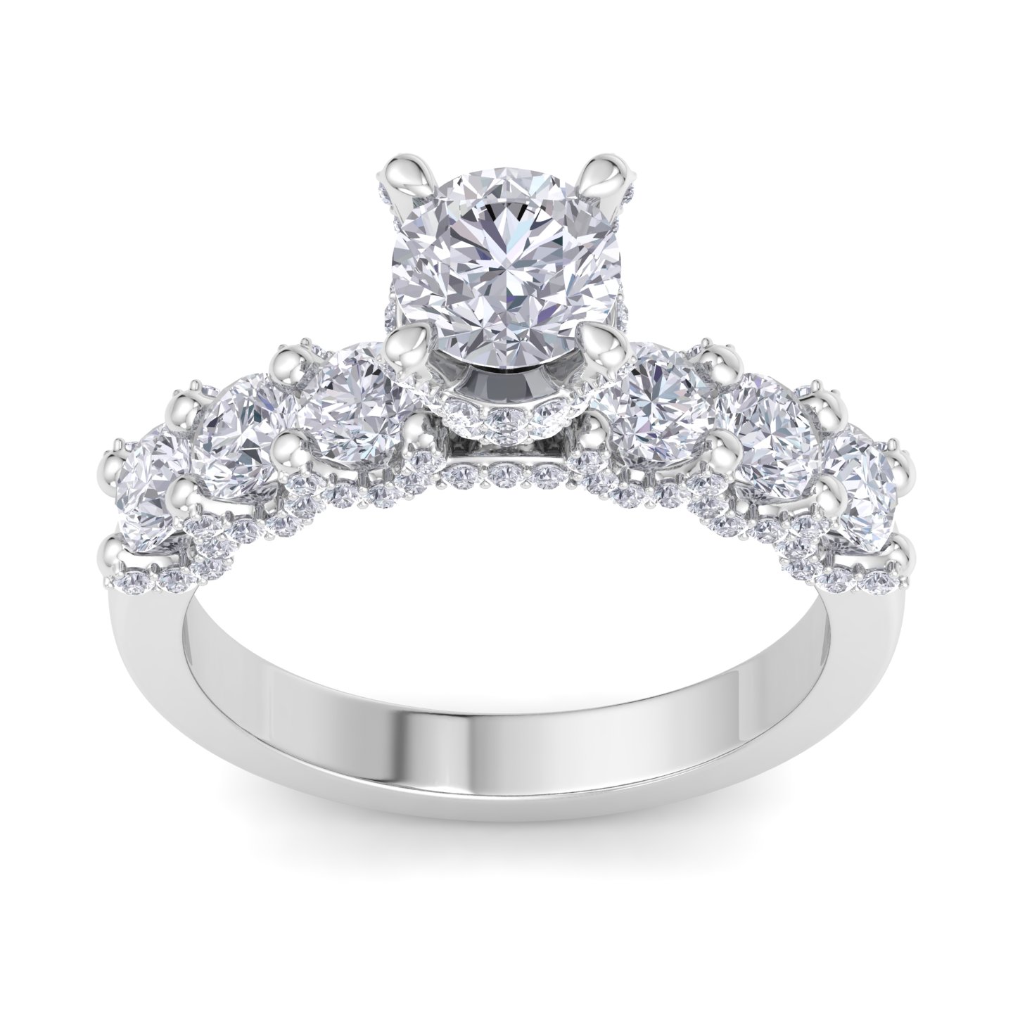 טבעת אירוסין יהלום מרכזי