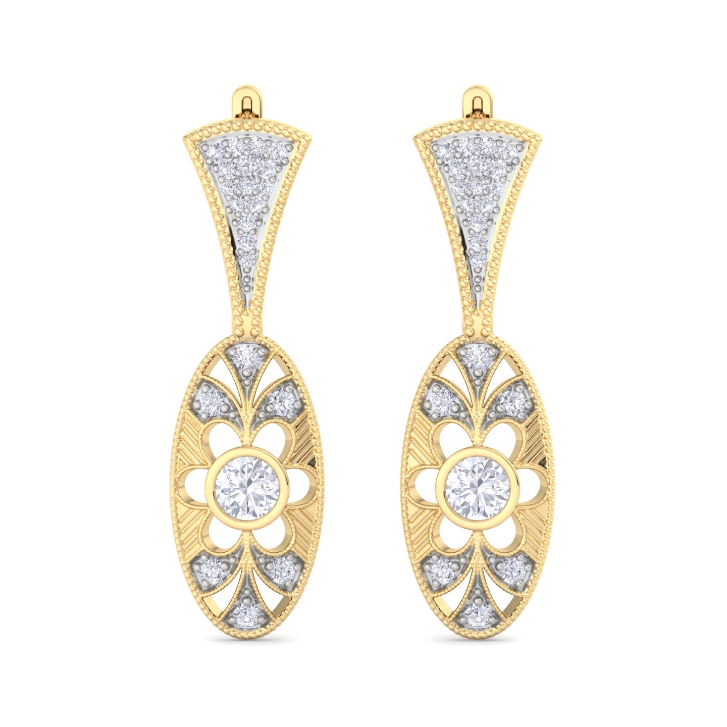 עגילי יהלומים 