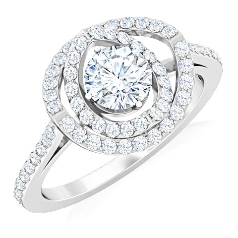 טבעת יהלומים מעוצבת לאישה