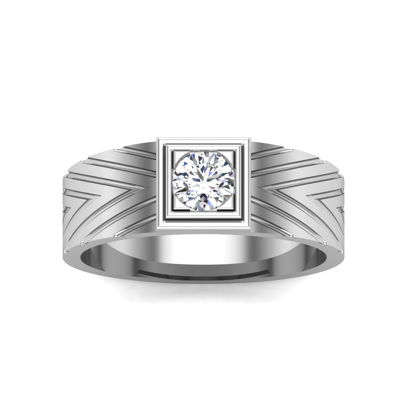 טבעת יהלומים מרשימה לגבר