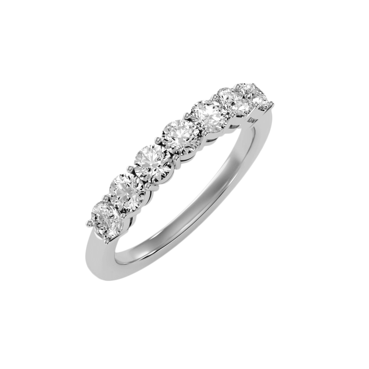 טבעת עדינה לאישה בעיצוב יהלומים בשורה