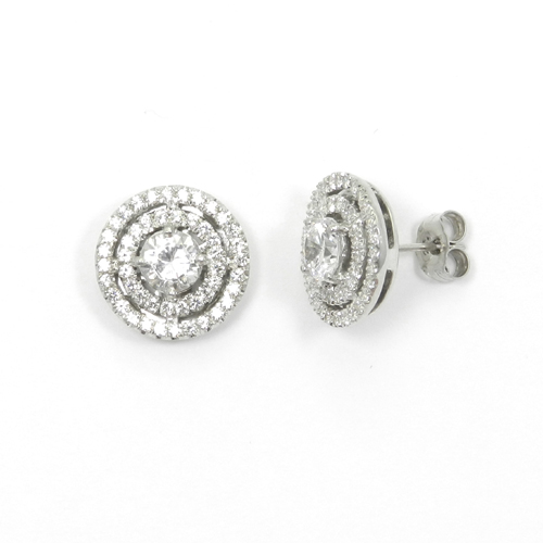 עגילי יהלומים צמודים לאוזן 1 קראט