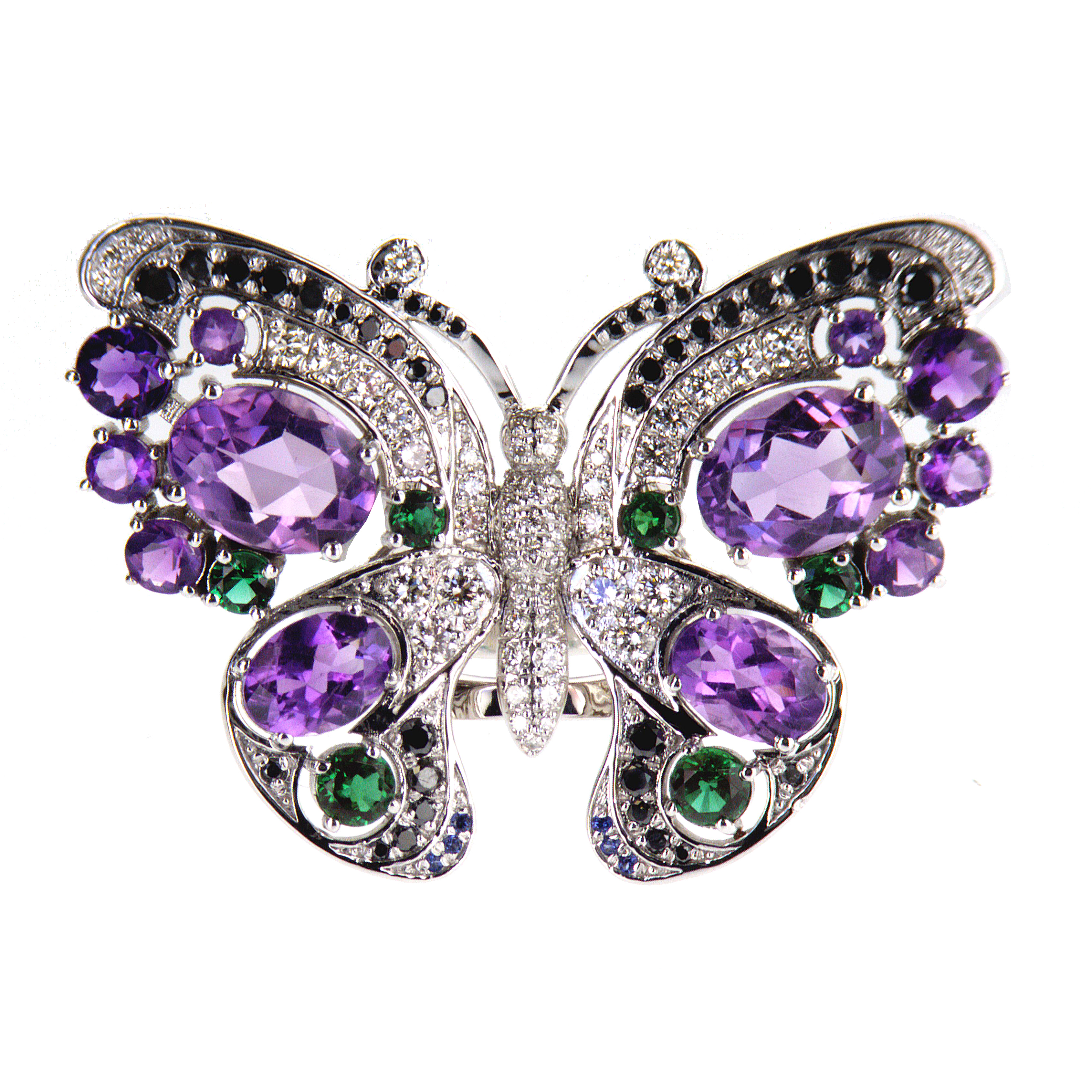 טבעת יהלומים ואבני חן