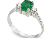 טבעת זהב ברקת אבן אובל