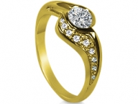 טבעת זהב זהוב לאירוסין