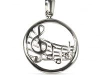 תליון זהב עם תווים