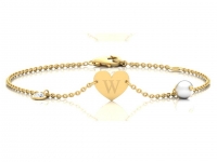 צמיד זהב עם תליון יהלום